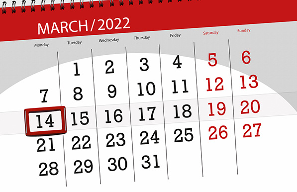 deadline 14 march 2022